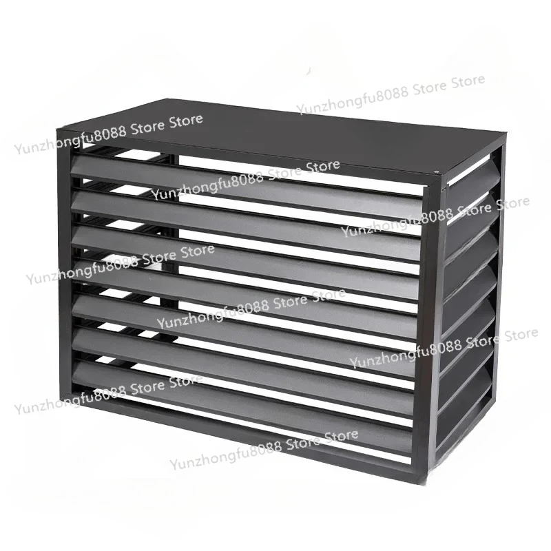 

Air Conditioner Exterior Hood, Zinc Steel Louver Grille Protection Cover, Rainproof Air Conditioner Exterior Hood