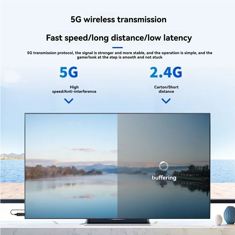 30M 1080P -Compatible Wireless Extender HD Video Receiver Support Laptoptablet Tomonitor-AU47