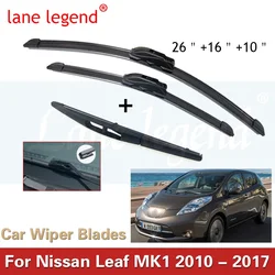 Car Wiper LHD Front & Rear Wiper Blades Set Kit For Nissan Leaf MK1 2010 - 2017 Windshield Windscreen Window Brush 26