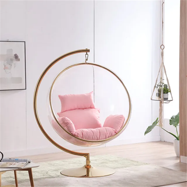 Bubble Chair Transparent Glider Single Cradle Chairs Indoor Balcony Hanging Basket Chair Swing Rocking Recliner Lounge Chaise