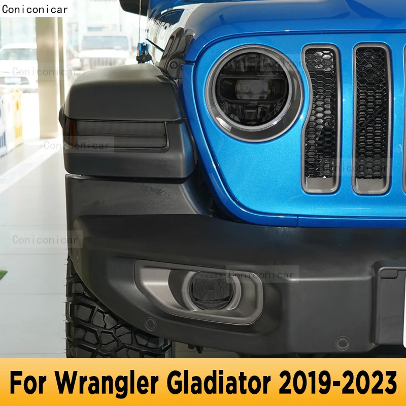 

For Jeep Wrangler Gladiator 2019-2023 Car Exterior Headlight Anti-scratch Front Lamp Tint TPU Protective Film Repair Accessories