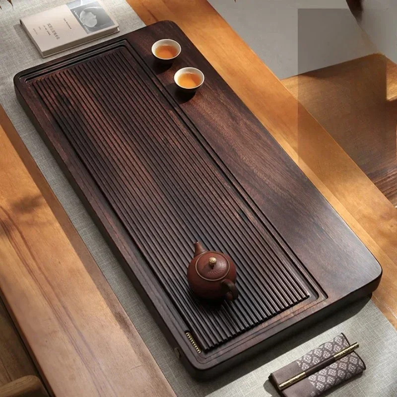 Walnut solid wood log head  tray drainage home office living room dry brewing  set  table  tray