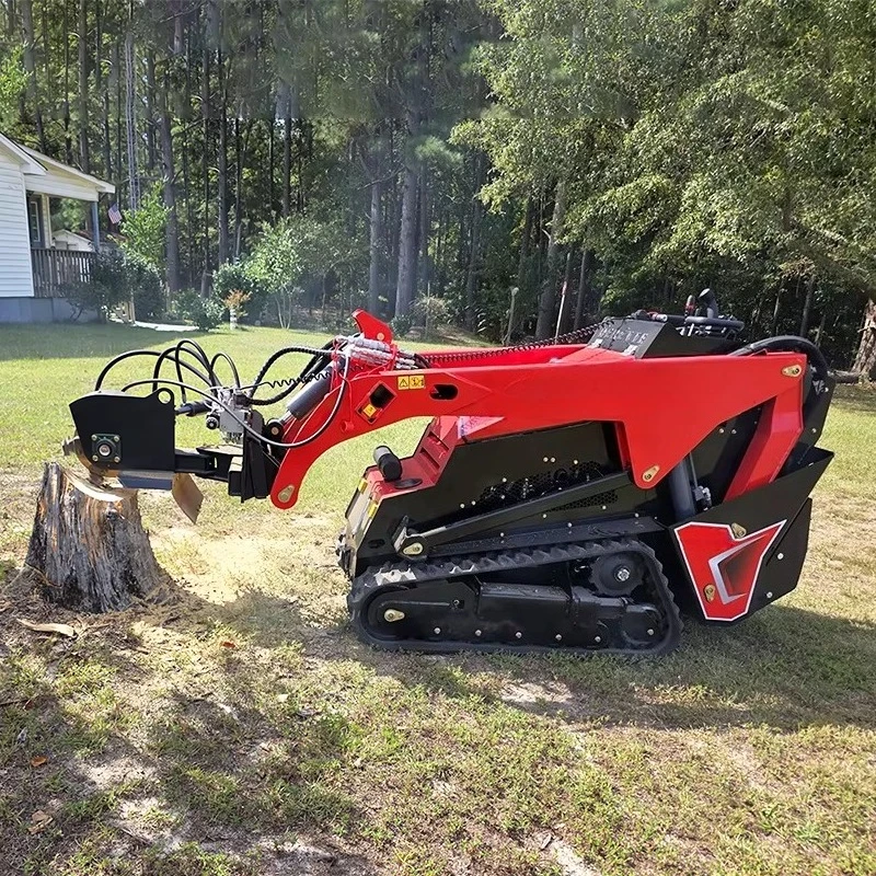 Mini Skid Steer Tracked Compac - Stump Grinder Attachment recension och pris