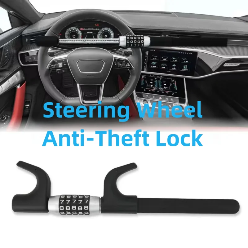 

HANLYN замок на руль, противоугонный замок, утолщенный выдвижной замок с паролем автомобиля, устанавливаемые на автомобиле, защитные детали