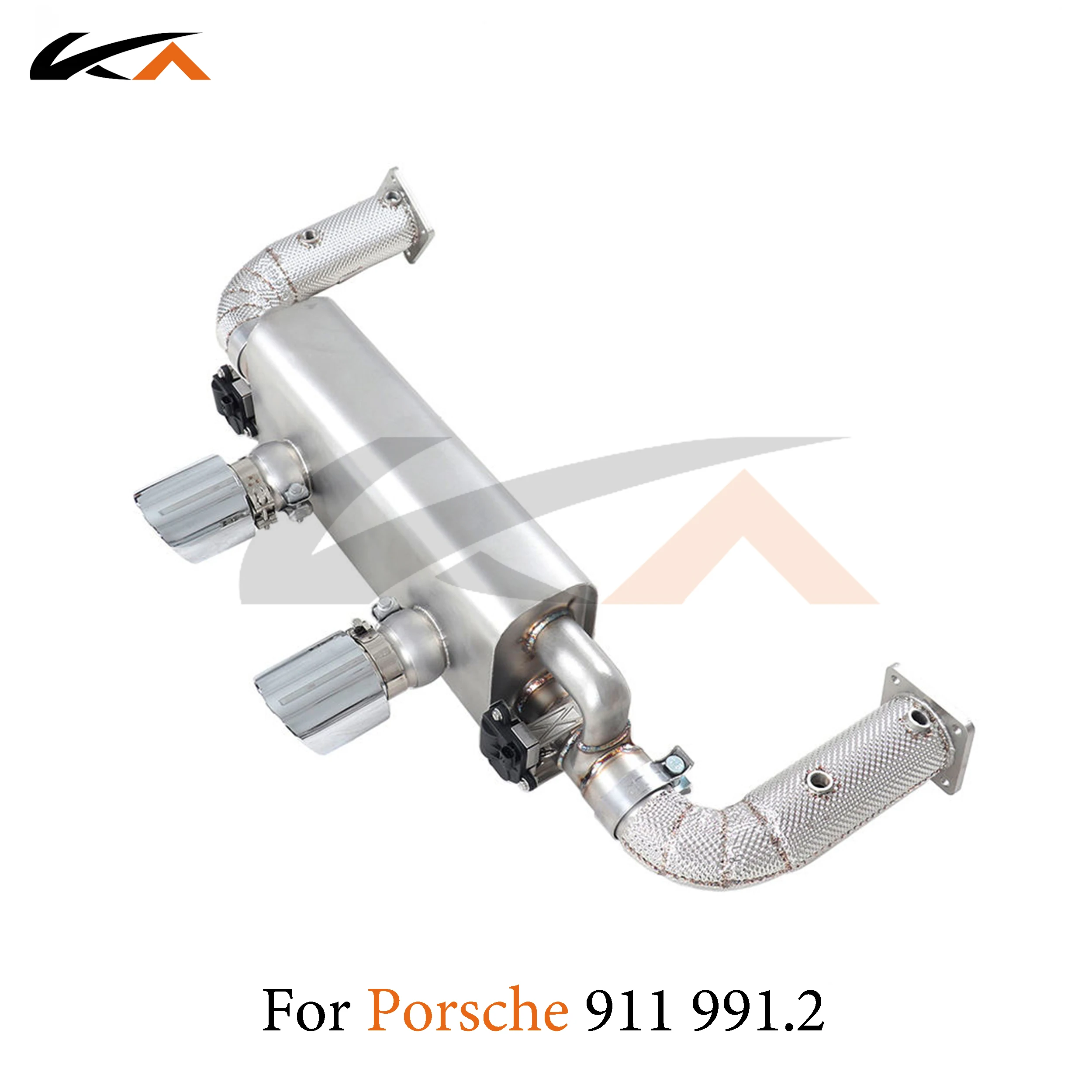 KA Tuning exhaust system stainless catback for Porsche 911 991.2 rear section performance part muffler valve full exhaust system