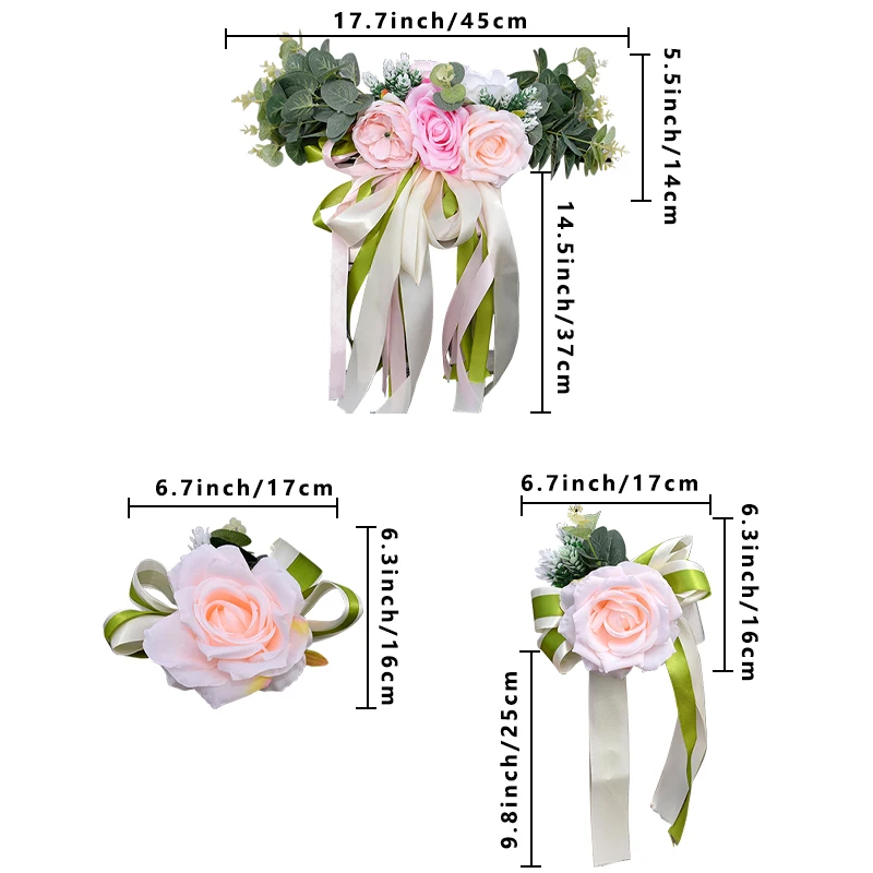車のドアハンドル用のバラの花,バックミラー,吸盤,結婚式の装飾,1個