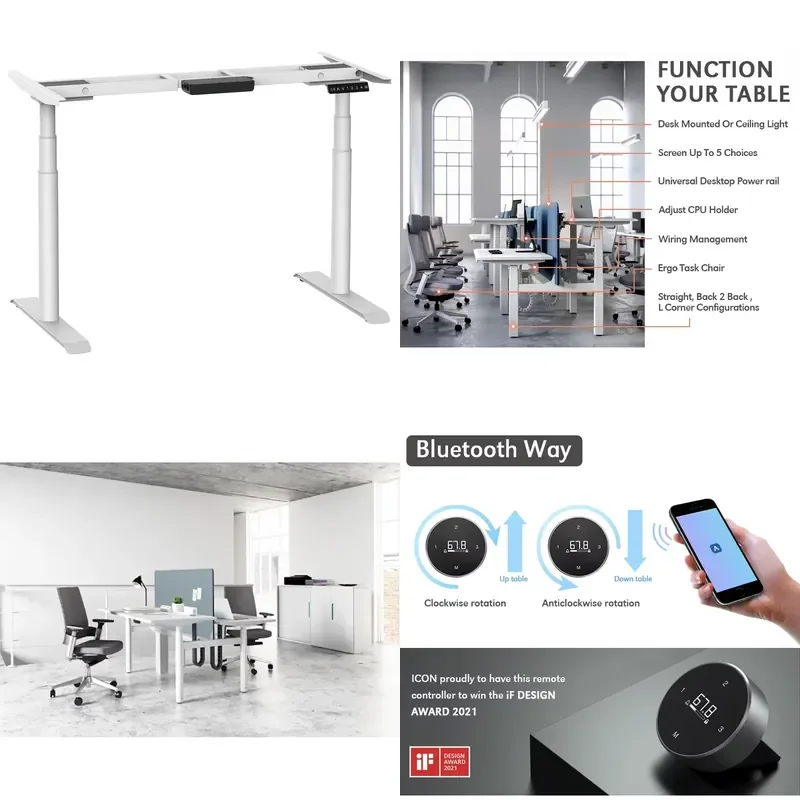 Ergonomic Modern Electric Laptop Desk Durable Height Adjustable Convertible Table for Home Office Widely Used Stand Sit