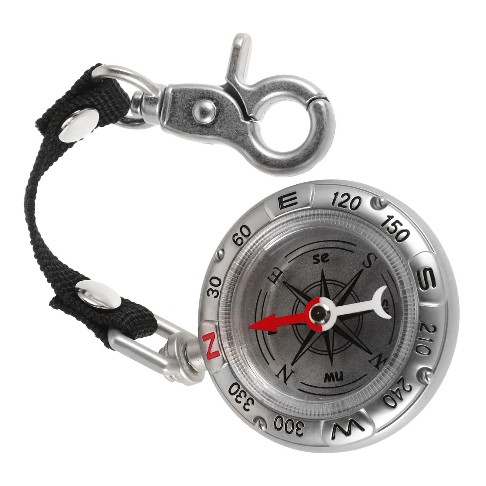 

Compass Keychain for Kids Jewelry Camping Supply Bag Pendant Ring Hiking Keyring Carabiner Climbing Tool Small