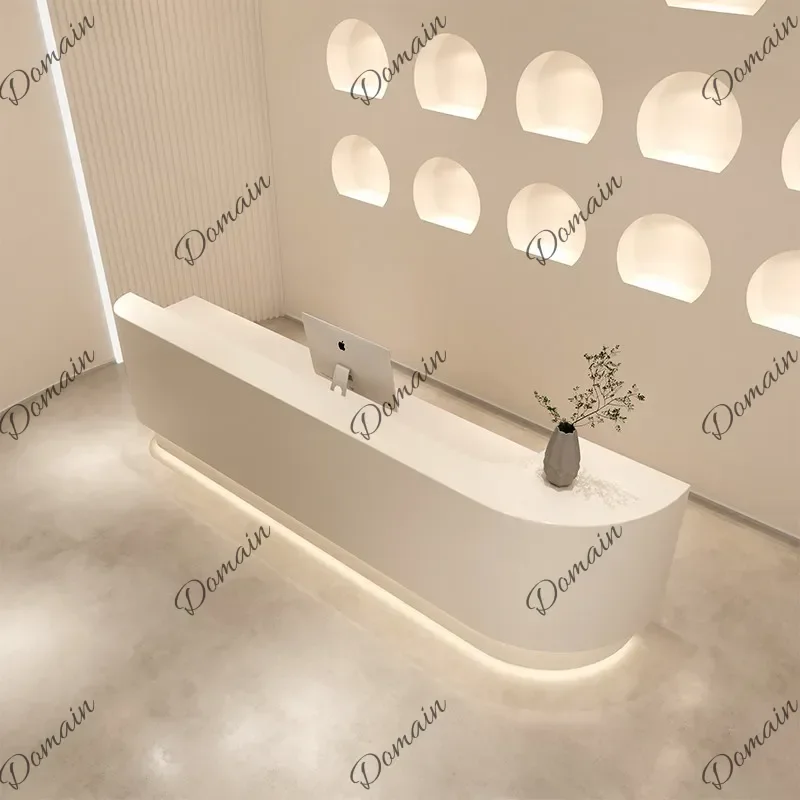 XX 120 160 180 200 220 240 260 280 300cm Baking Paint Computer Desk Customer Center Reception Desk Bureaux De Travail Furniture