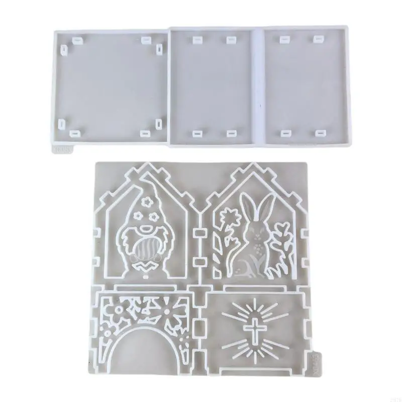 

2025 Новая орнаментальная плесень Гибкая силиконовая форма для офисного украшения пасхальной в форме домохозяйств