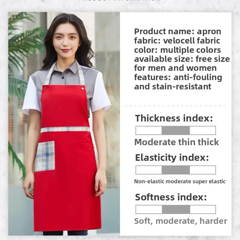 Hanging Neck Canvas Apron for Both Men and Women Customizable with Logo Pattern