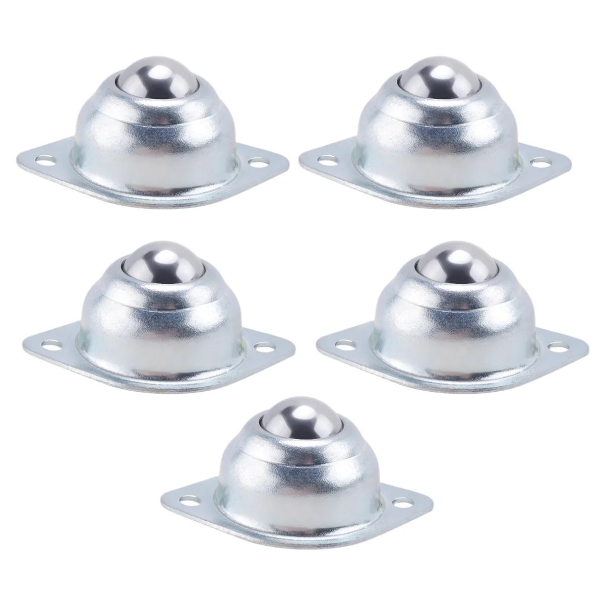 Roulettes à billes pivotantes en acier au carbone ABZV-5Pcs, Robot de voiture, roue ronde à œil universel pour machines, chariots, quincaillerie de meubles