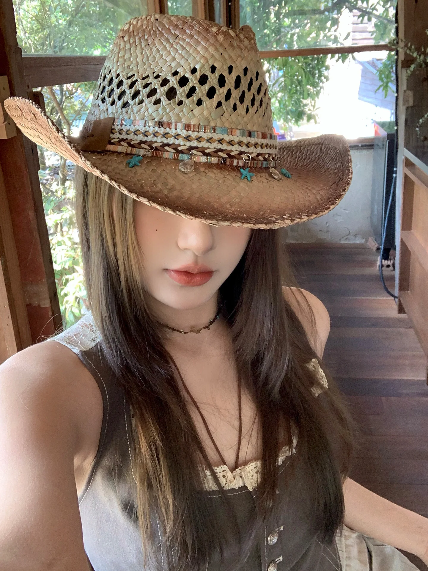قبعة نسائية من القش بأسلوب بوه - مراجعة Cowboy Hat Straw وسعره
