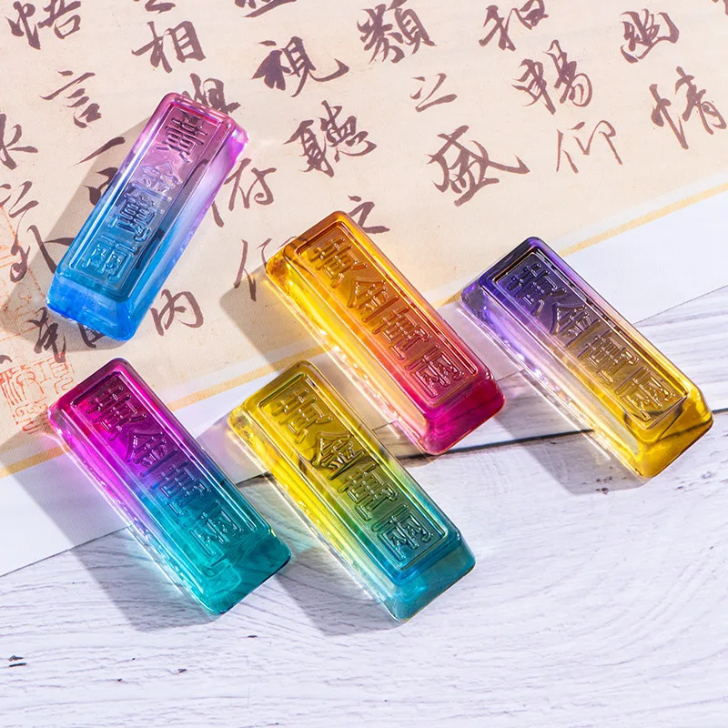 Crystal Glass Gold Brick Gold Bar Ornament Funeral Simulation Citrine Festive Wedding Creative Home