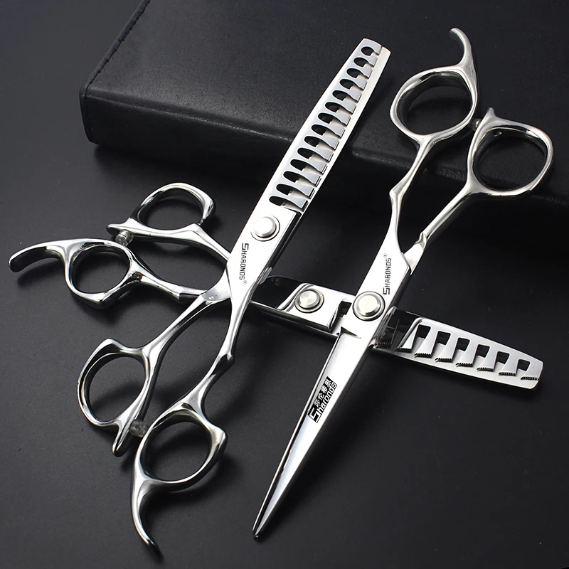 

Professional Pet Scissors Beautician's 6-inch Cat Teddy Dog Hair Trimming Straight Teeth Cutting Set.