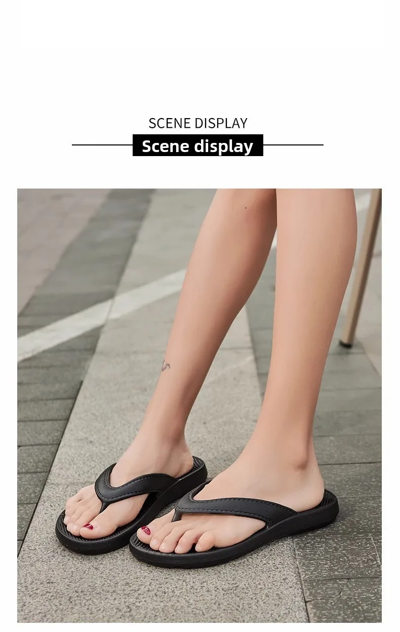 Weichsohlige Rutschfeste Casual Flip-Flops, Modische Paar-Sandalen, Vielseitige Sommer-Strand- und Badezimmer-Hausschuhe – Detail 7
