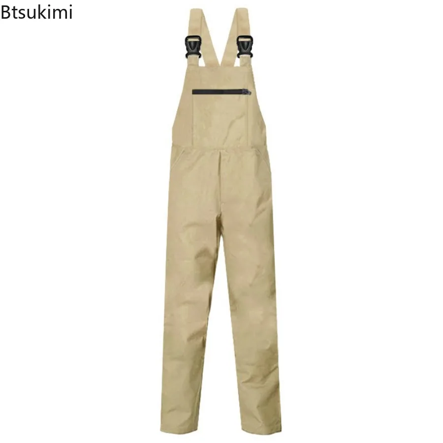 2025 New Multi Pocket Workwear Men's Wear-resistant Daily Maintenance Repair Protection Jumpsuit Loose Casual One-Piece Overalls