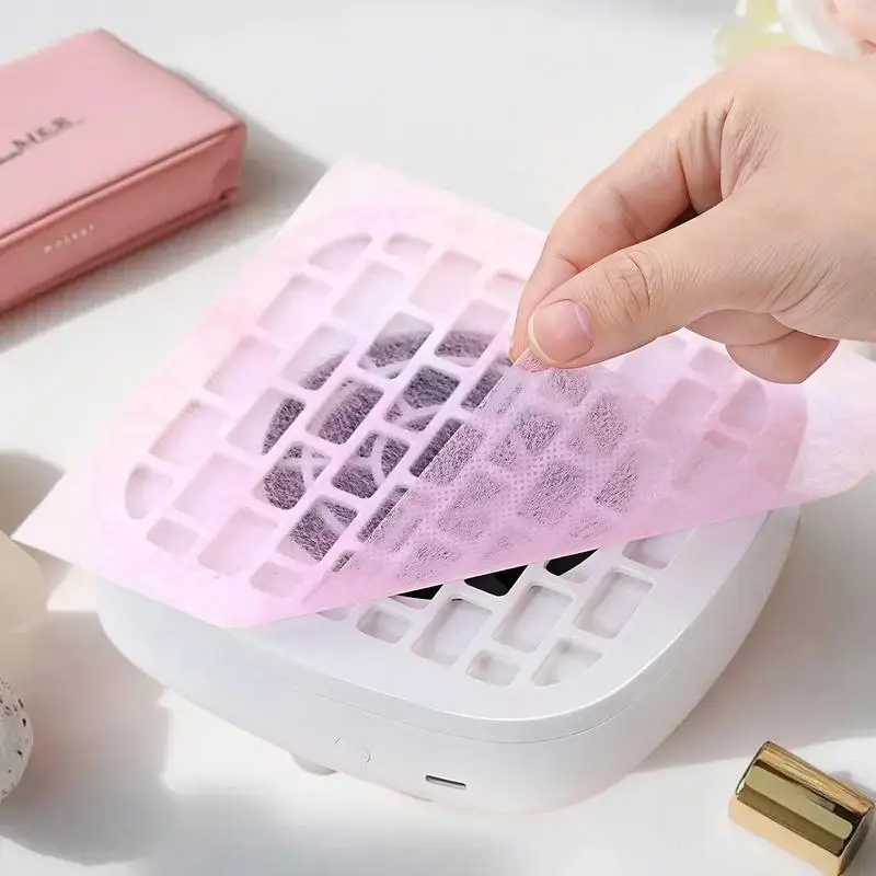 100 ورقة مسمار مجمع الغبار ورق فلتر القطن استبدال مسمار كنس تصفية الأقمشة غير المنسوجة ورقة مانيكير الملحقات