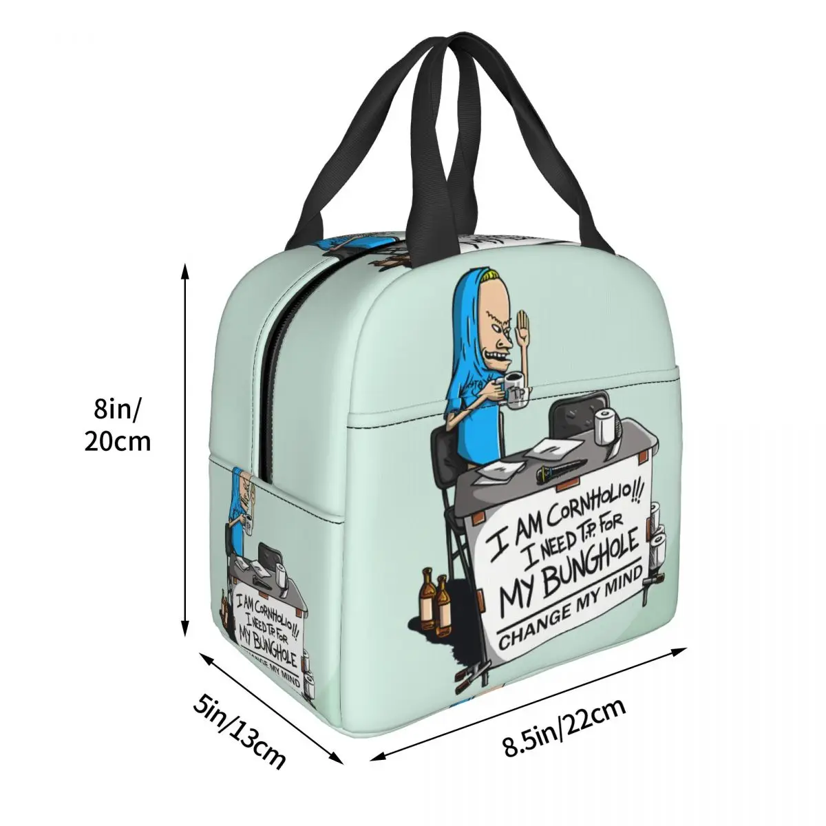 กระเป๋าใส่อาหารสำหรับวัยรุ่นผู้หญิงผู้ชายผู้หญิงผู้ใหญ่2024แข็งแรงใหม่ beavis และ BUTT-HEAD multifunctionlunch containeroffice