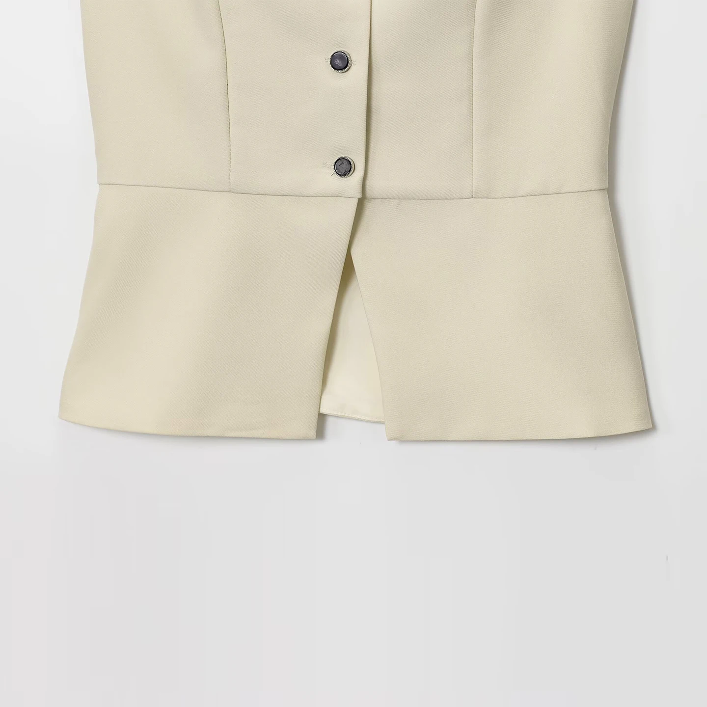 痩身効果ウエストシェイプノースリーブスタンドカラーベスト新作秋レディースファッションスタイル通勤シングルボタン無地