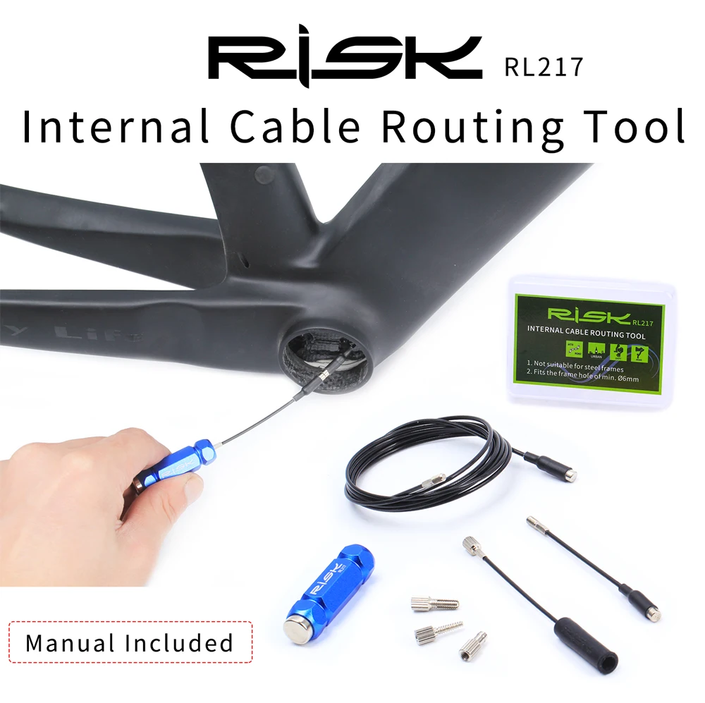 RISK MTB/Road Bike Internal Cable Routing Tool For Bicycle Frame Shift Hydraulic Wire Shifter Inner Cable Carbon Fiber Frame