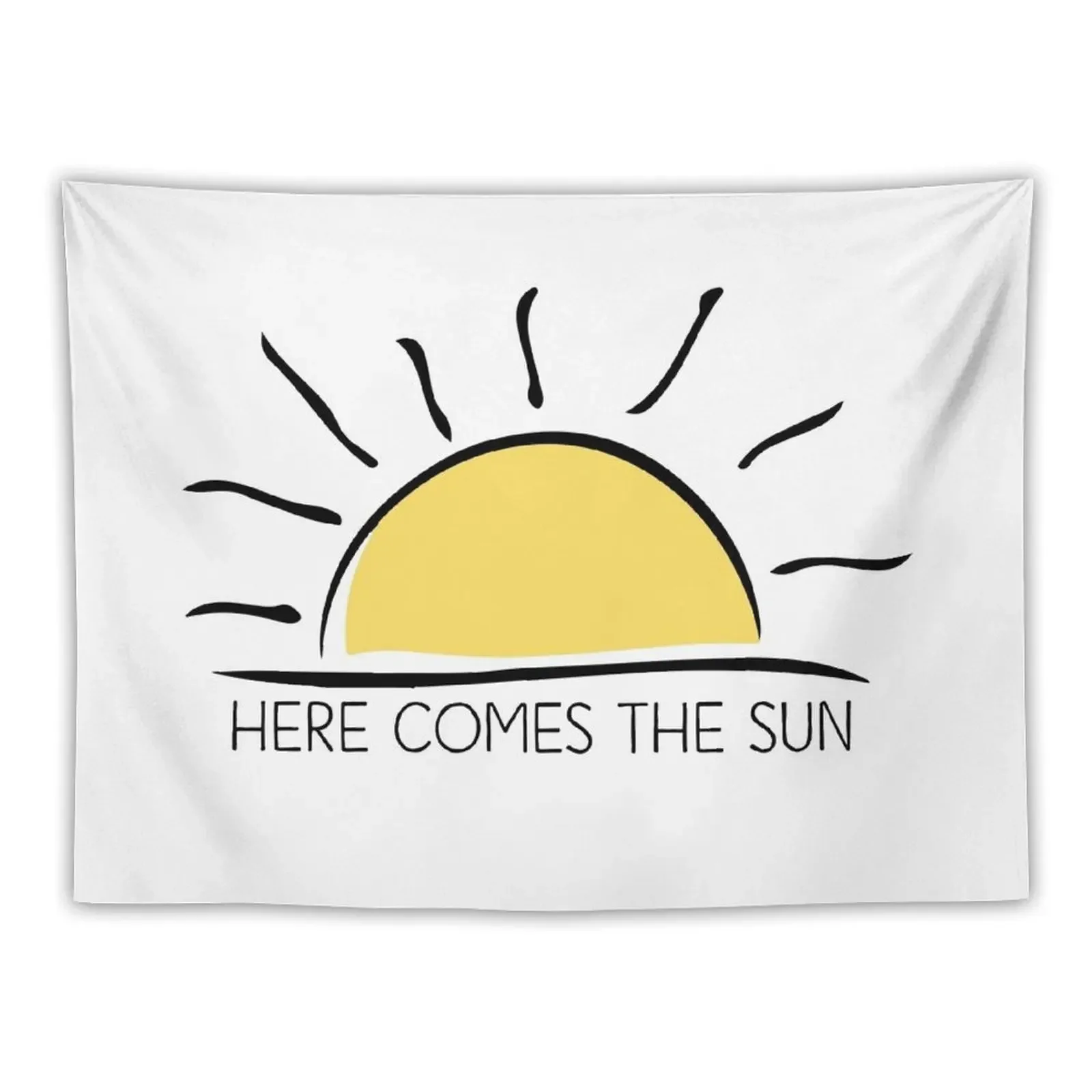 

Inspirational Quote - Here comes the sun Tapestry Home Decorations Aesthetic Bedroom Decor Aesthetic Hanging Wall Tapestry