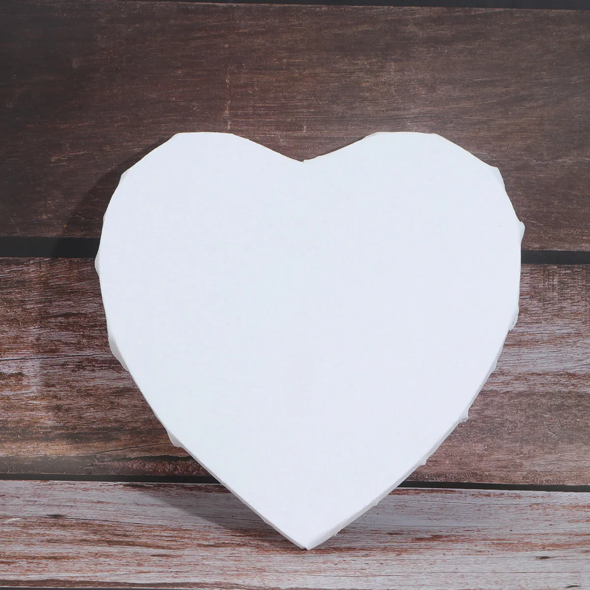 Heart Canvas Painting Boards 2 Pack Natural Wood Frames Cotton Surface DIY Art Supplies for Hobbyists