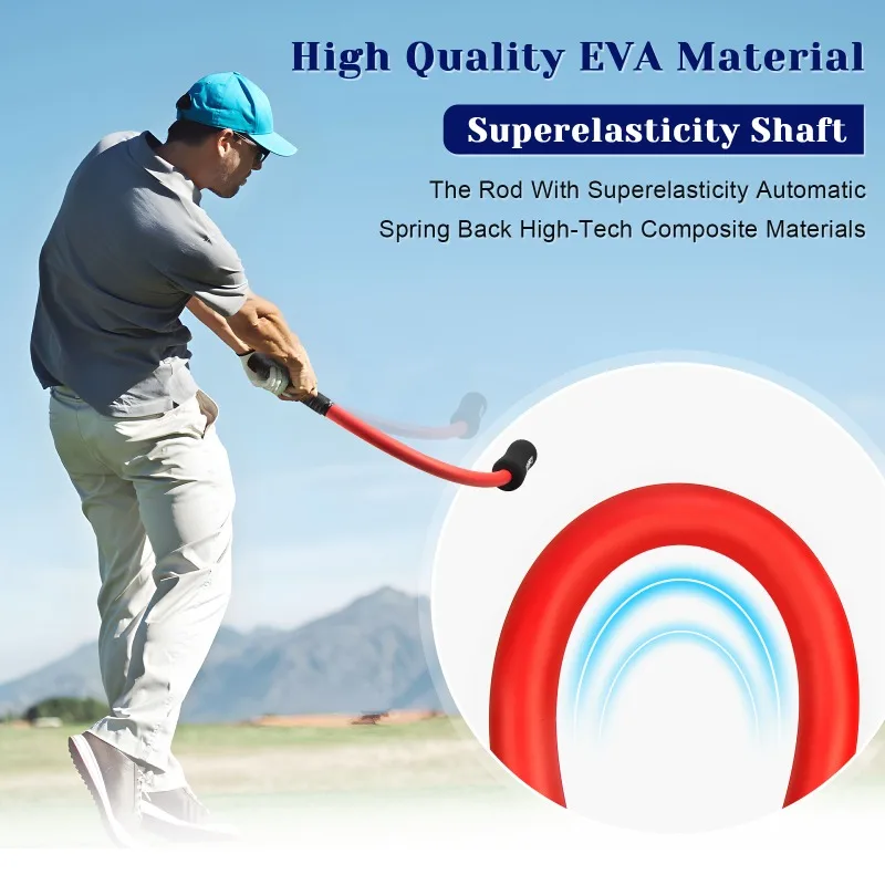Golf Multi-functional Swing Aid Golf Warm Up Stick Power Stick Swing Trainer Soft Baton Training Power Whip Foam Swing Stick