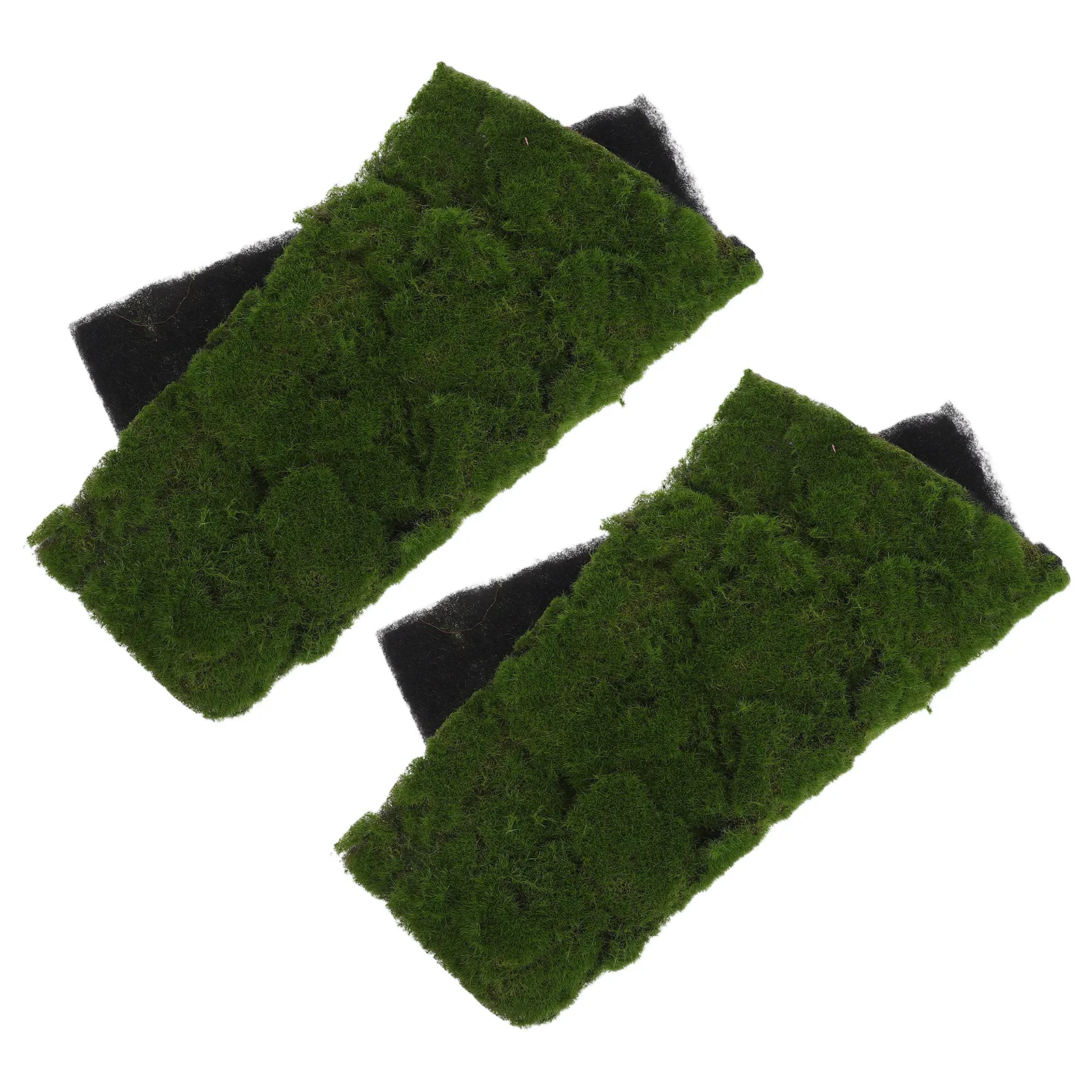 2Pcs Simulation Moss Carpet Artificial Grass Fake Turf Lawn Rug for Indoor Outdoor Wedding Garden Home Decoration