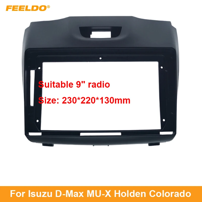 Car 2Din Fascia Frame for Isuzu D-Max MU-X Holden Colorado Chevrolet Stereo CD/DVD Panel Face Plate Frame Bezel Kit Adapter