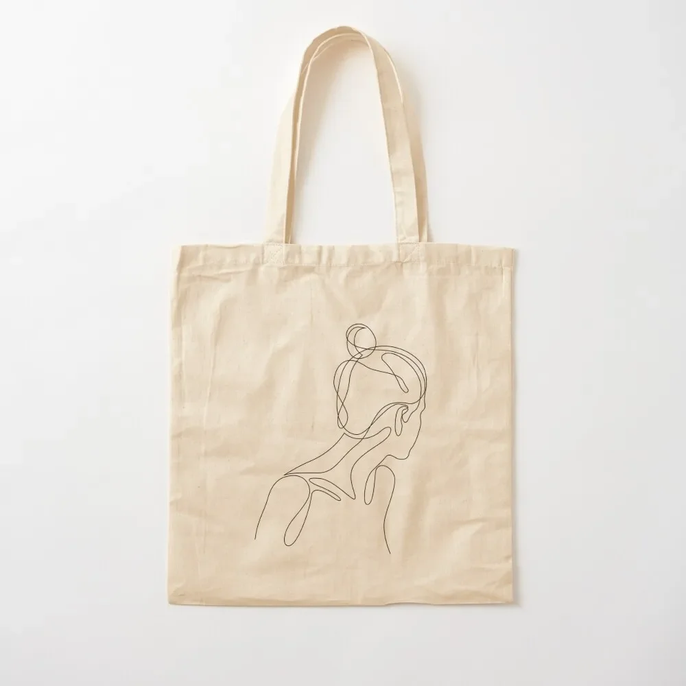 

abol - single line female figure drawing Tote Bag shopper bag women canvas custom tote bag