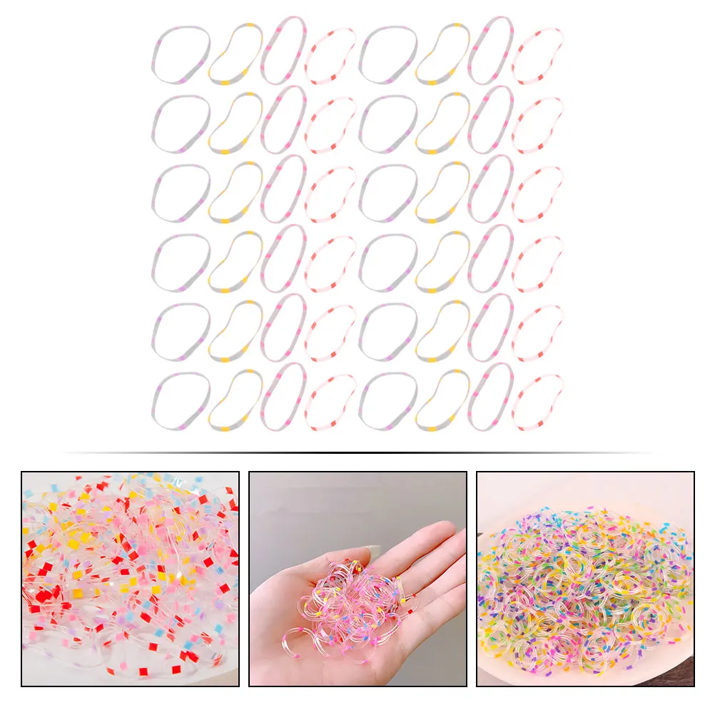 1000 قطعة من أربطة الشعر المرنة السميكة للأطفال أربطة مطاطية ملونة نابضة بالحياة تثبيت آمن وقوي وقابل للتمدد ومتعدد الاستخدامات وآمن للاستخدام