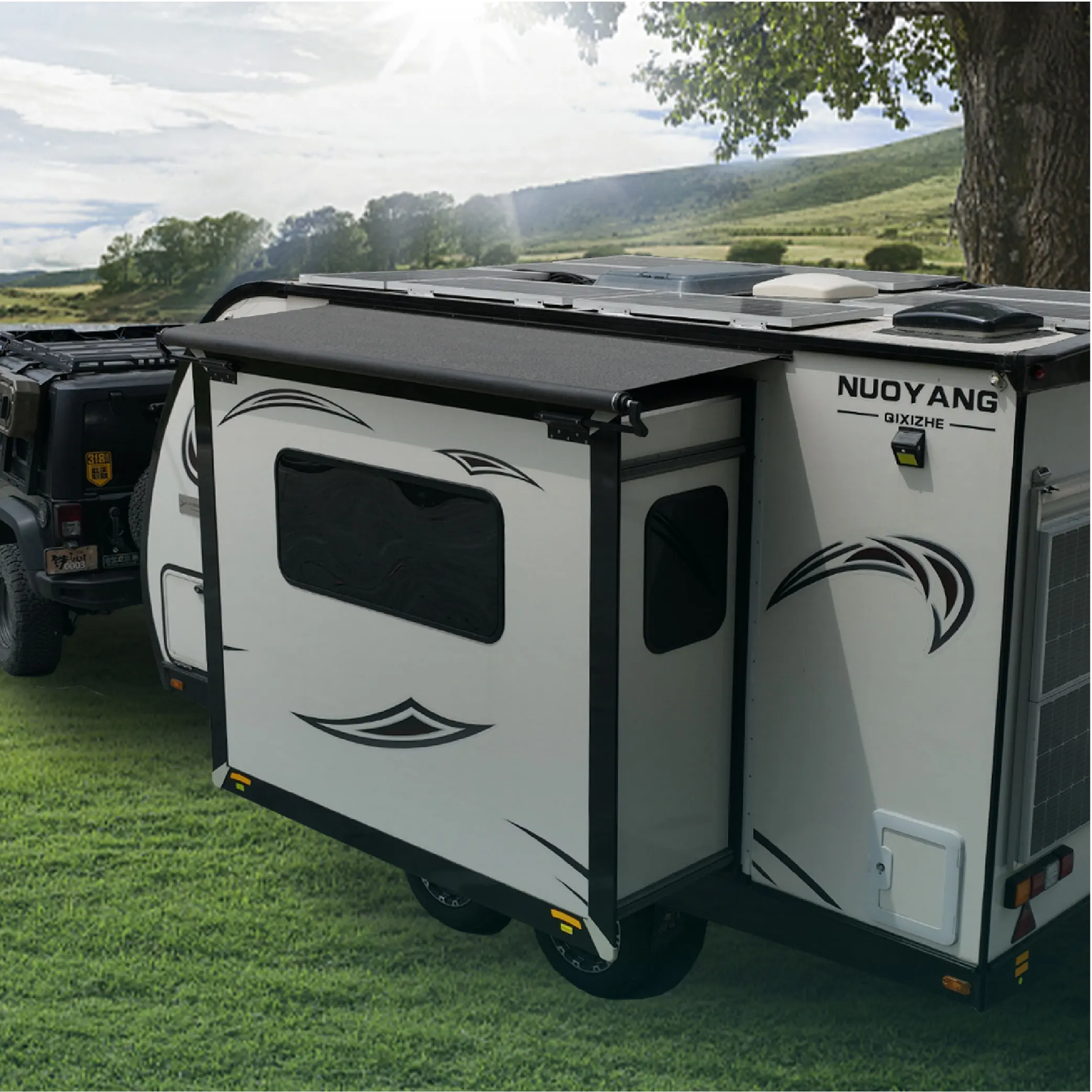 Awnlux W5250C 16oz Heavy Duty Vinyl Slide Cover Assembly Unrolls Automatically Topper For RV Slide-out Exterior Accessories