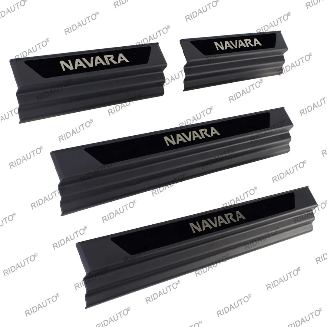 Door Sill Scuff Plate Protector Trim Pedal Sticker Accessories Car Pickup Threshold Strip For NISSAN NAVARA NP300 2016 - 2023