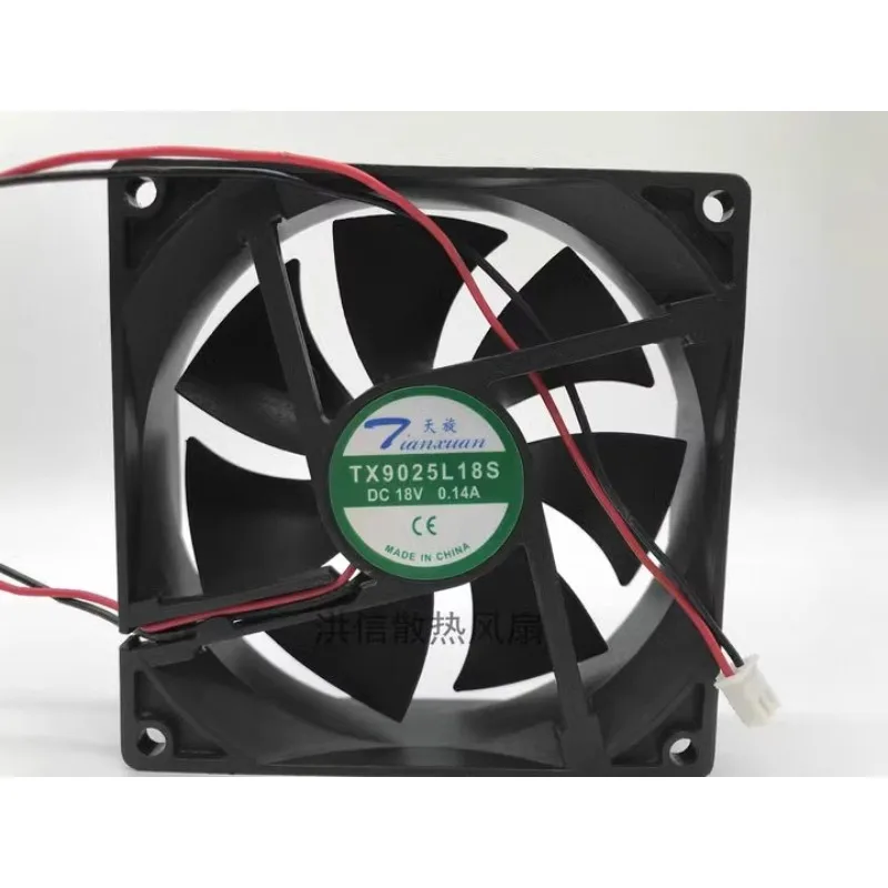 New Cooler Fan for TX9025L18S DC18V 0.14A 9CM 9025 Refrigerator Thermostatic Cabinet Cooling Fan 90X90X25MM