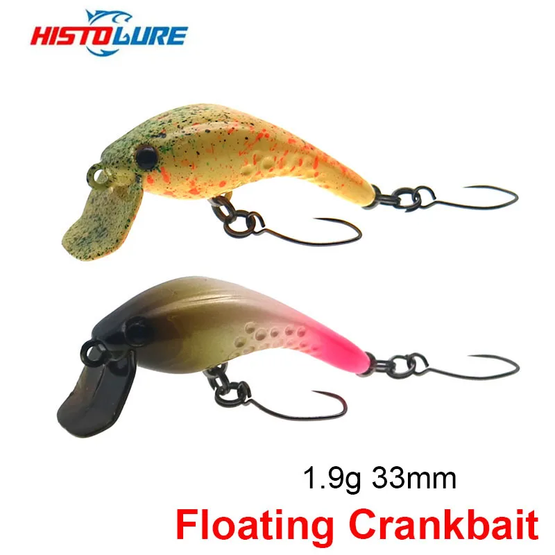 HISTOLURE Schwimmender Minnow-Kurbelköder, 1,9 g, 30 mm, Angelköder, künstlicher harter Köder, schwimmender Angelköder, Forelle, Barsch, Bass