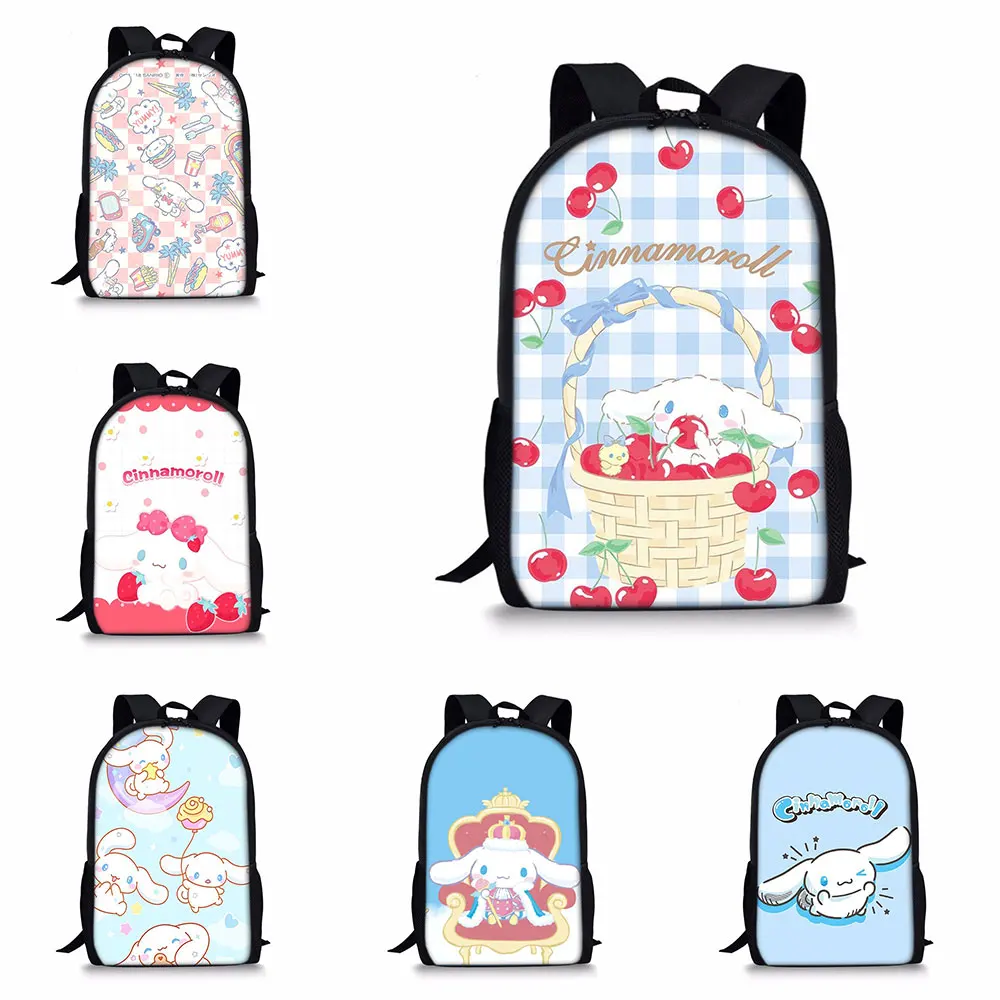 

Cinnamoroll Backpack Boys Girls Bookbag Laptop Bag Student Teenager Children Knapsack Schoolbag Satchel School Supplies 17 Inch