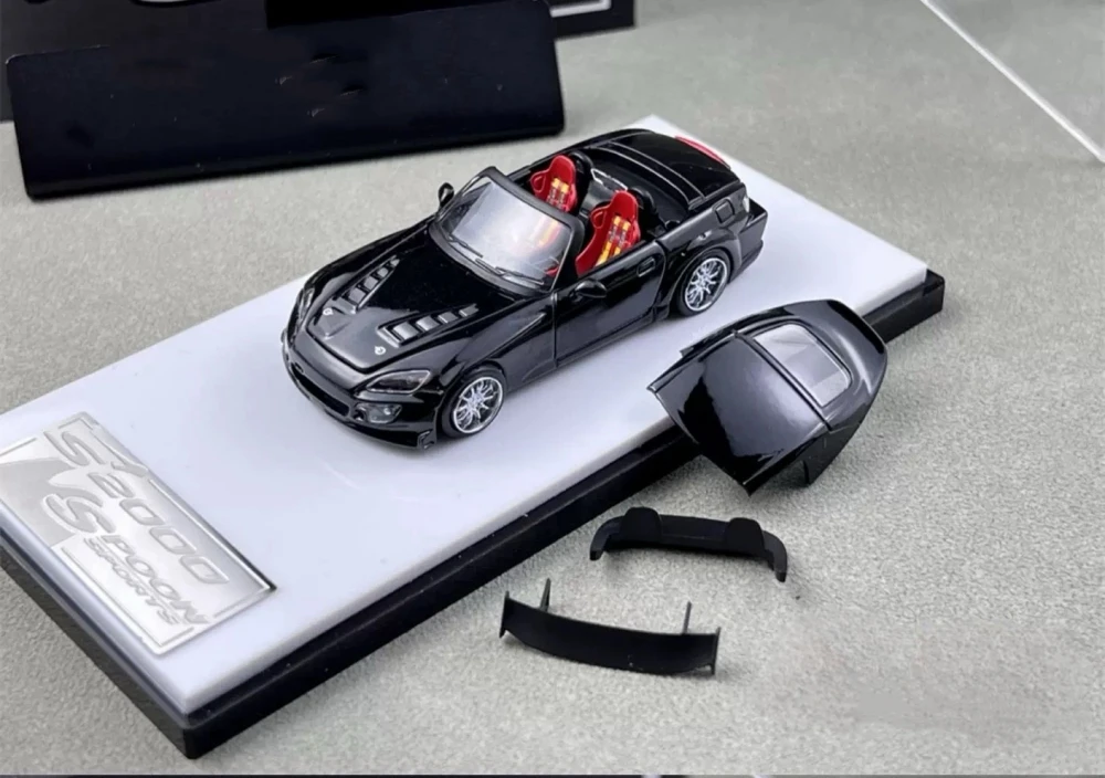 

MicroTurbo 1/64 S2000 Spoon Metallic Black Color The car roof can open Diecast In 2025 Collection Gift Scale Model Car