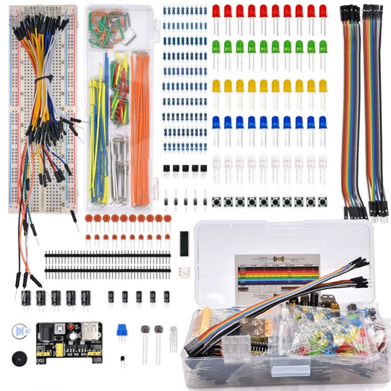 DIY Project Starter Kit For Arduino UNO R3 Kit Electronic DIY Kit Electronic Component Set With 830/400 Tie-points Breadboard