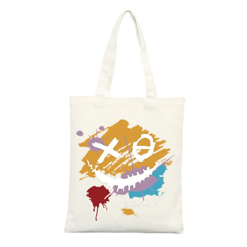 Abstract Paint Splatter Canvas Tote Bag with Letter Print, Ideal for Casual Daily Use and Shopping Outings