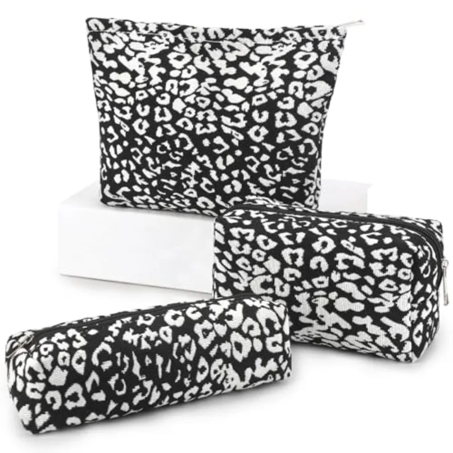 Makeup Bag 3 Pieces Large Capacity Cosmetic Bags Travel Toiletry Bag Organizer Cute Makeup Pouch Storage for Women