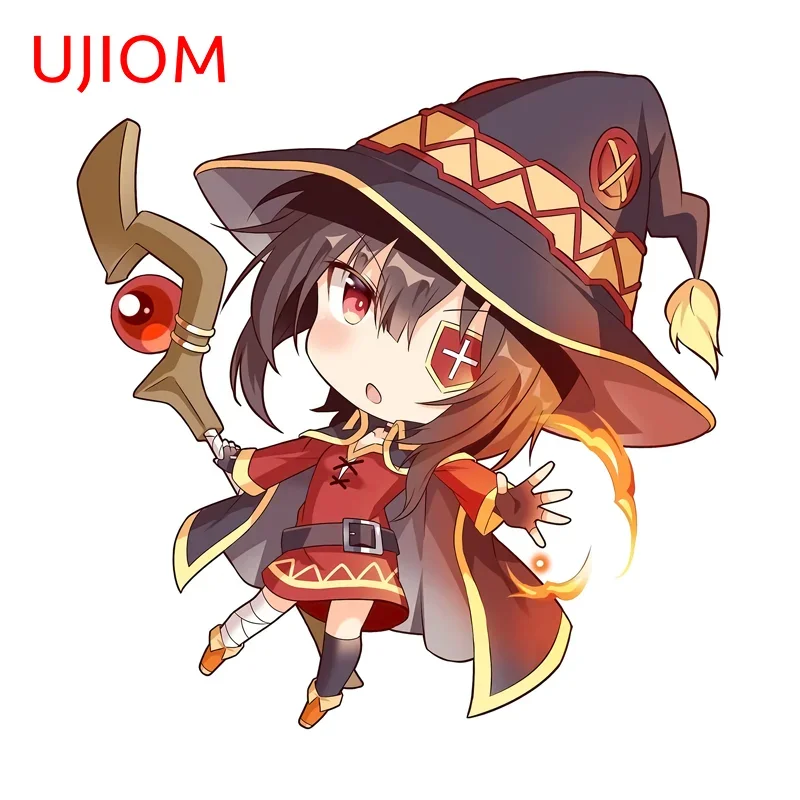 UJIOM Chibi Q Edition Megumin Wall Sticker Exquisite Trendy Eye Catching Scratch Proof Decal Unique Light Switch Decoration