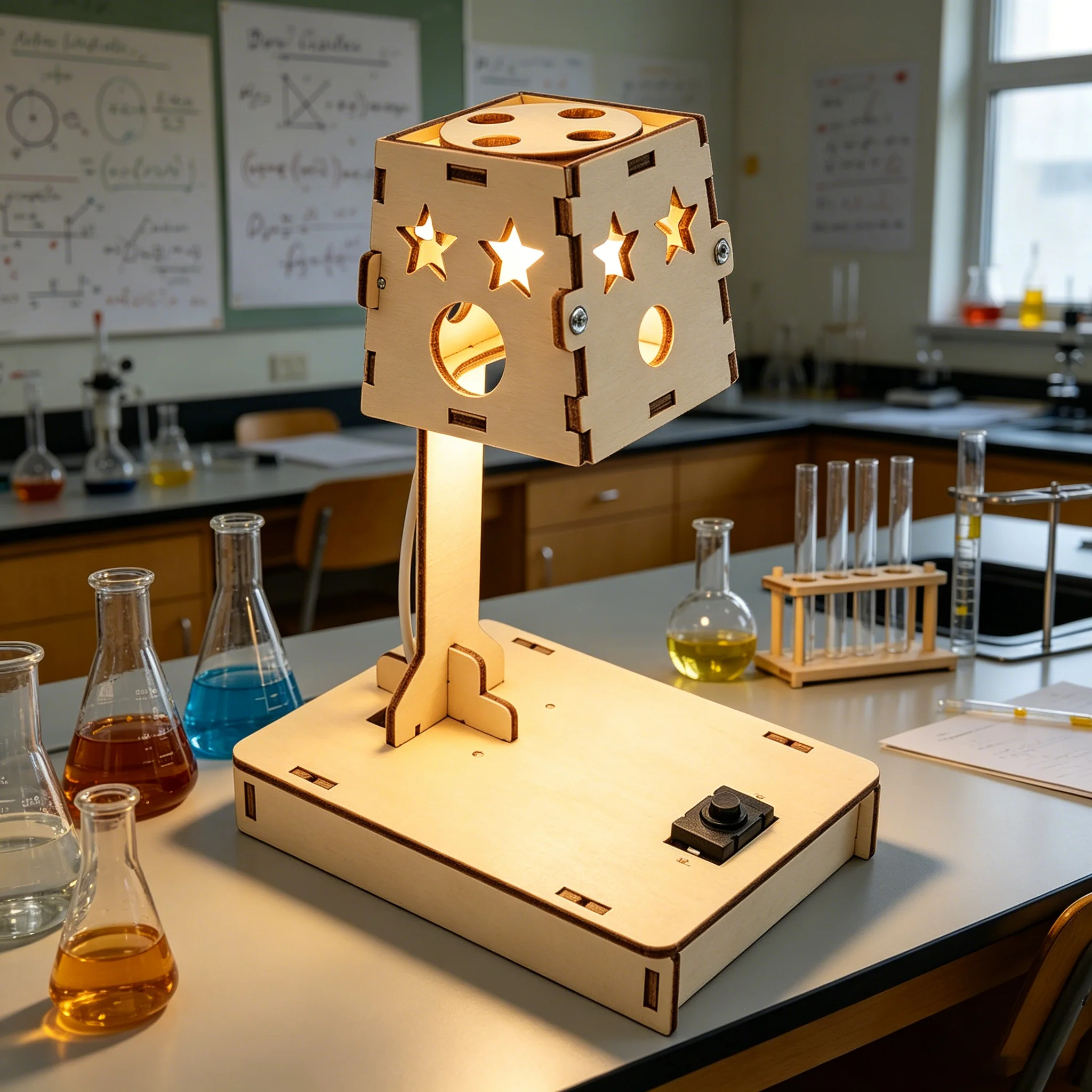 

DIY Smart Light Controlled Desk Lamp Creative Night Light Making Kit Educational Science Experiment Model for Kids Students