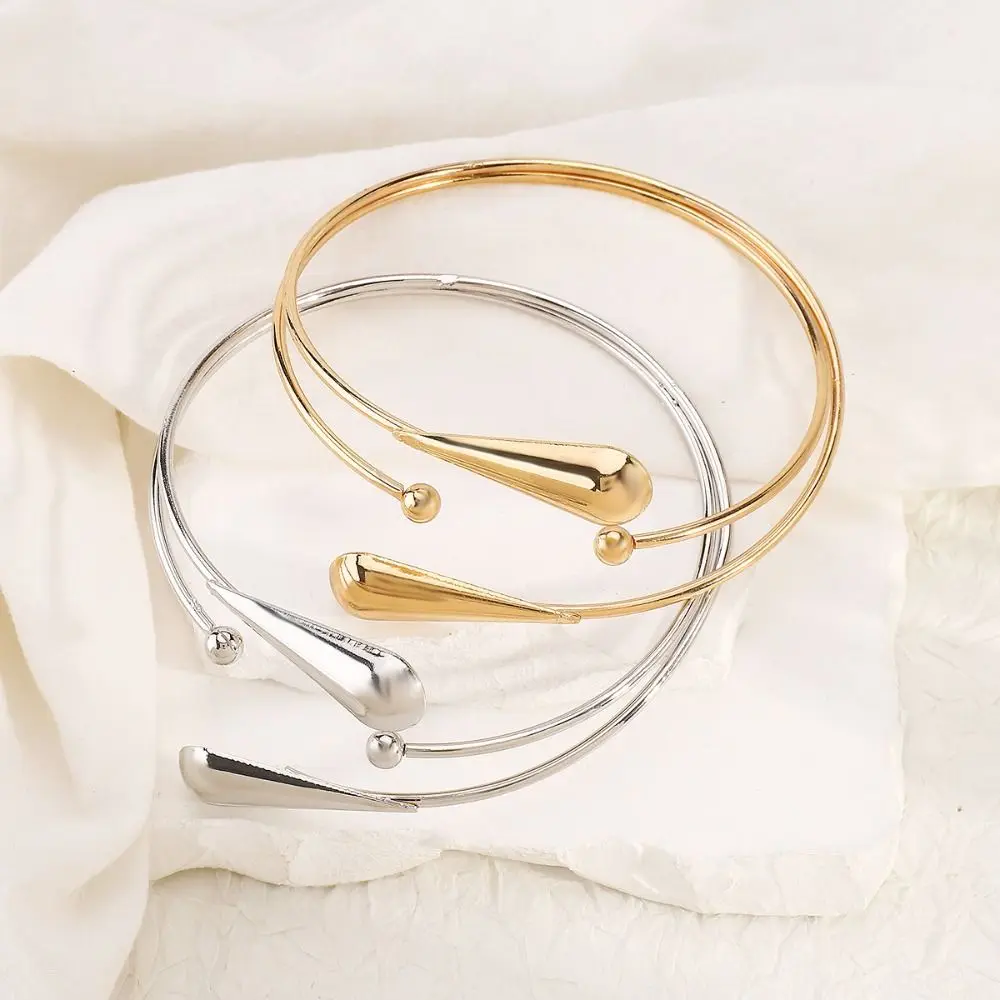 Hollow Flower Armband Arm Chain Alloy Line Weave Opening Cuff Bracelets Body Chain Armlet Circle Upper Arm Bracelet Party