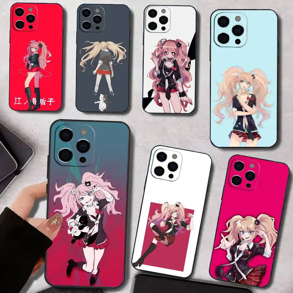 

A-Anime J-Junko E-EnoshimaS Phone Case For iPhone 17,16,15,14,13,12,11 Plus,Pro Max,XS,Soft Silicone Black Cover