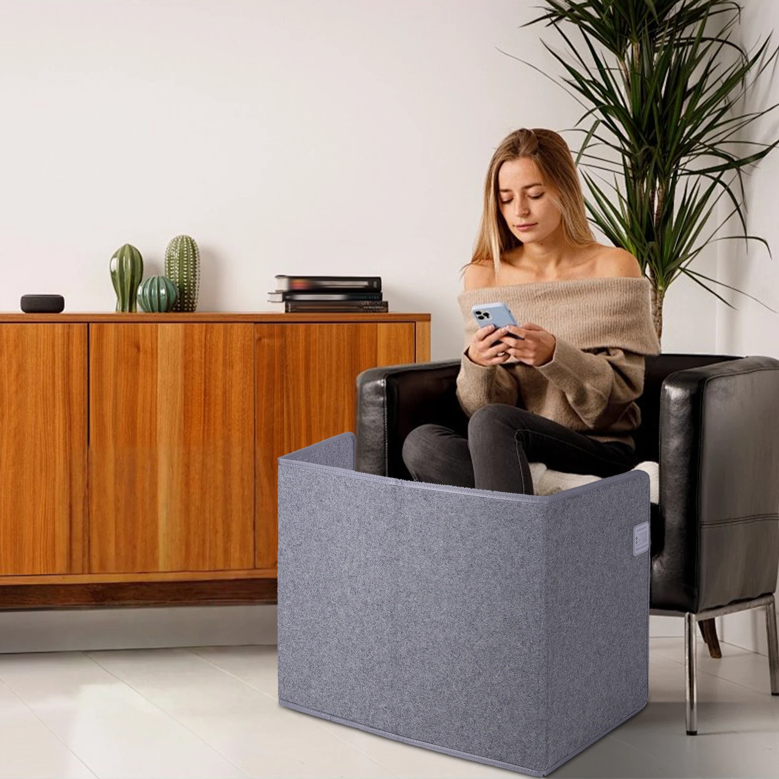 

Портативный обогреватель с термостатом и таймером. Портативный и безопасный электрический обогреватель. Персональный обогреватель для установки под столом для офиса и дома.