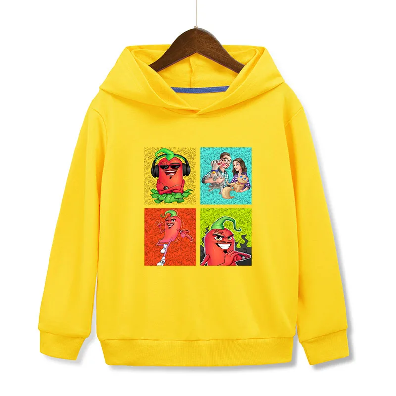 Эдисон перец Children's Streetwear Spring Autumn Cartoon Edison Pts Boy Girl Hoodie Versatile hoodie Baby boy Sweatshirt Clothes