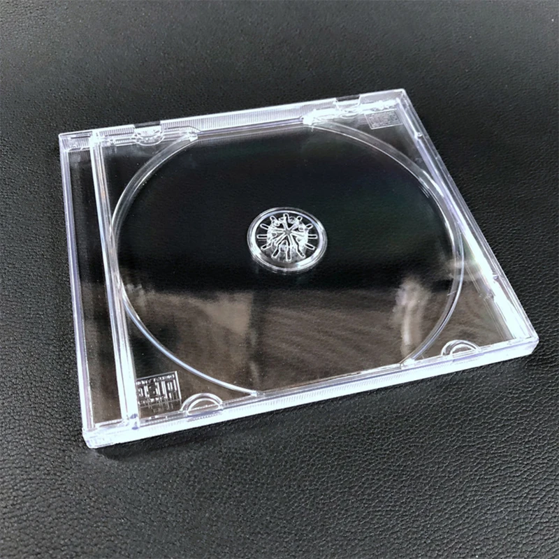 /KQM/Transparent Plastic Single Piece Disc Case Cd Case Thickened Cd Dvd Disc Box Storage Organizer Box Album Box Cases