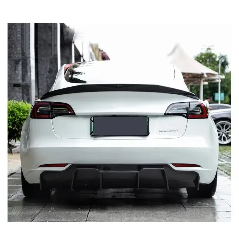 

Оптовая продажа комплекта кузова из углеродного волокна для Tesla Model 3 Model Y, задний спойлер, бампер, диффузор, боковая юбка, комплект кузова для передней губы 2016-2023