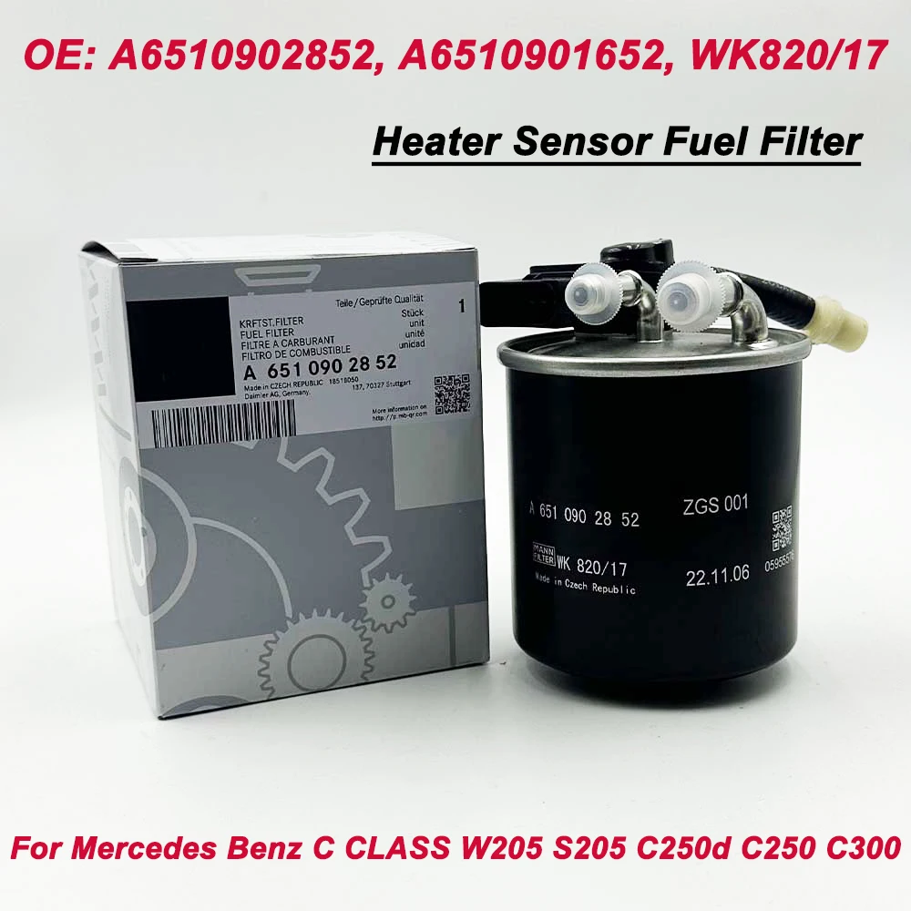 Fuel Filter A6510902852 A6510901652 WK820/17 For Mercedess Benzz C CLASS W205 S205 C250d C250 C300 BlueTEC 4MATIC Diesel 2.1L